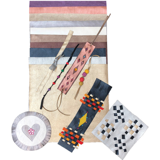 Metallic Leatherette Fabric Squares