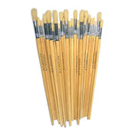 Hog Bristle Long Handle Round Tip Paint Assorted Brushes