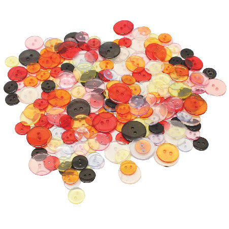 Transparent Coloured Plastic Buttons