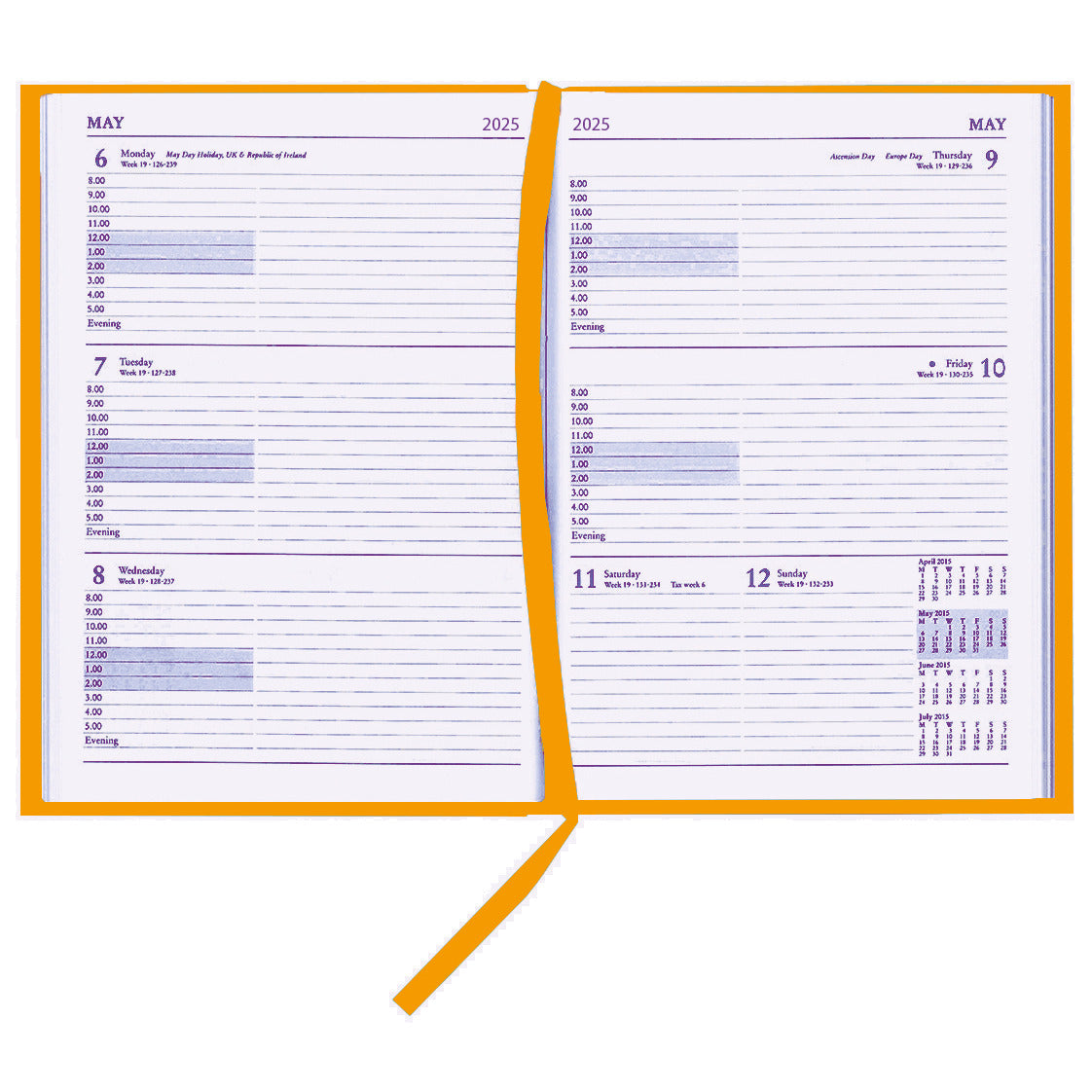 A4 Calendar Desk Diary 2025 One Week To View