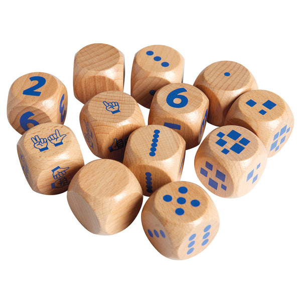 Dice from 1 to 6