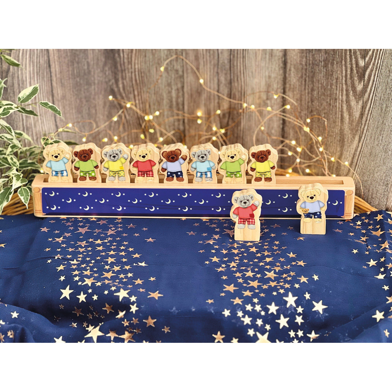 Ten In The Bed Wooden Figures