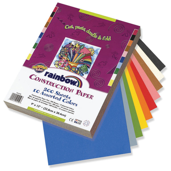 Assorted Vivid Colours A4 Construction Paper