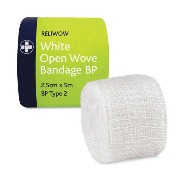 White Open Weave Cotton Bandages