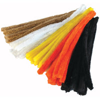 15mm Wide Chenille Hair Colours Pipe Cleaners