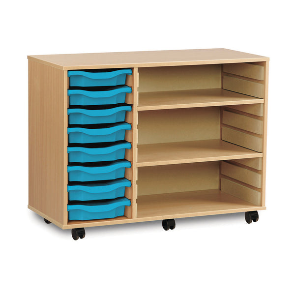Monarch Education Single Column Shelf And Tray Mobile Unit