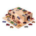 Wooden Garage & Die Cast Cars Bundle