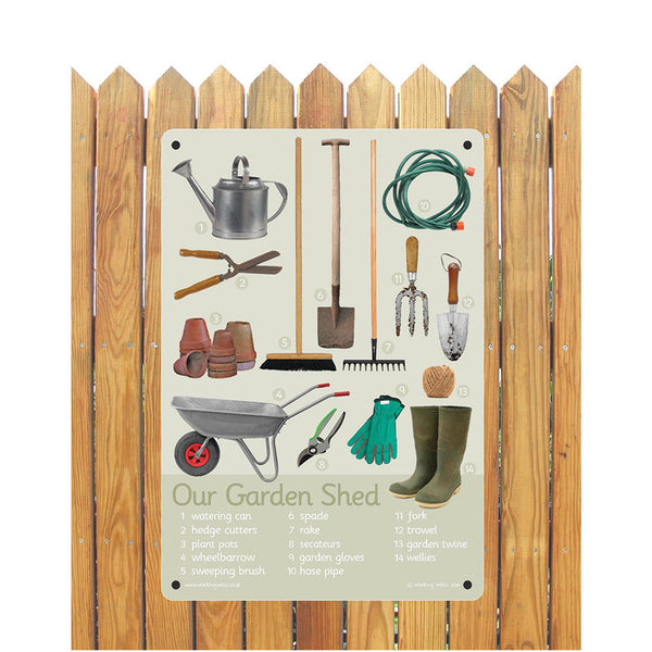 Our Garden Shed Outdoor Learning Board