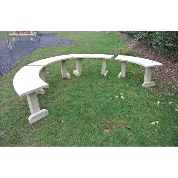 Freestanding Curved Bench