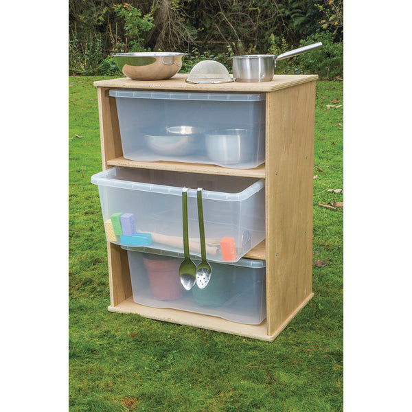Duraplay Outdoor Range - Storage With 3 Clear Trays