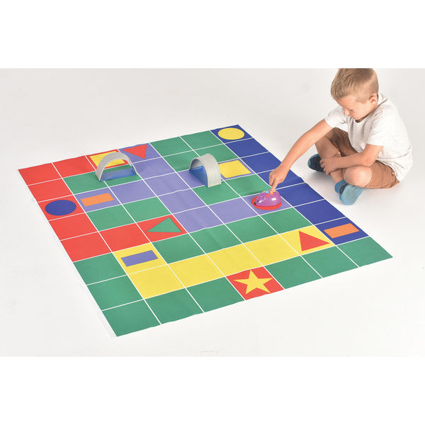 Cheese and Cat Chase Double-sided Robot Play Mat