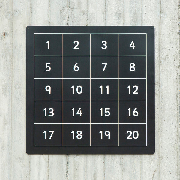 Number Chalkboard 1-20