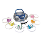 6 Coloured Headphone Set With CD/Radio/Cassette Player