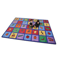 Children's Cut Pile - Large Healthy Eating Learning Rug